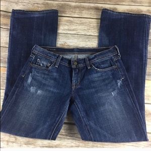 COH distressed low rise Cleo flare jeans like new